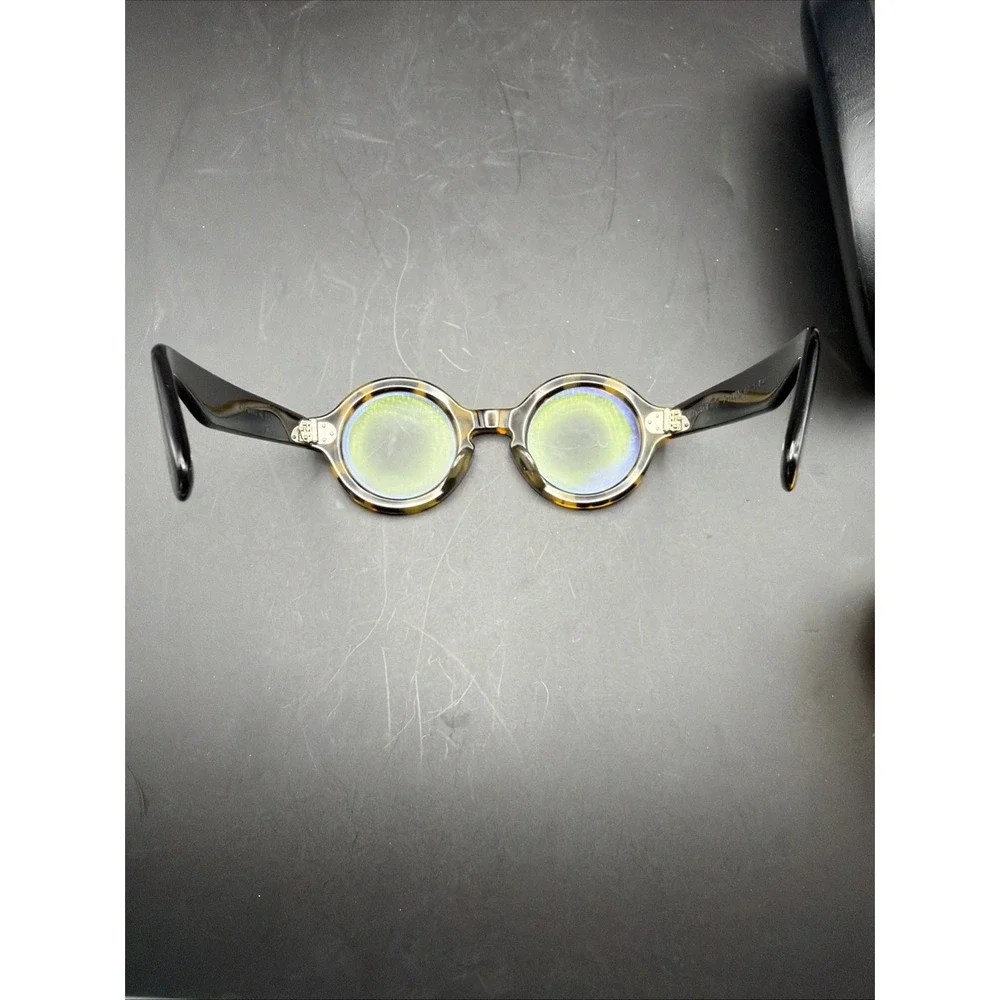 Tart Optical T-Round 43-26 Tortoise Round Eyeglass Frames Handmade Italy